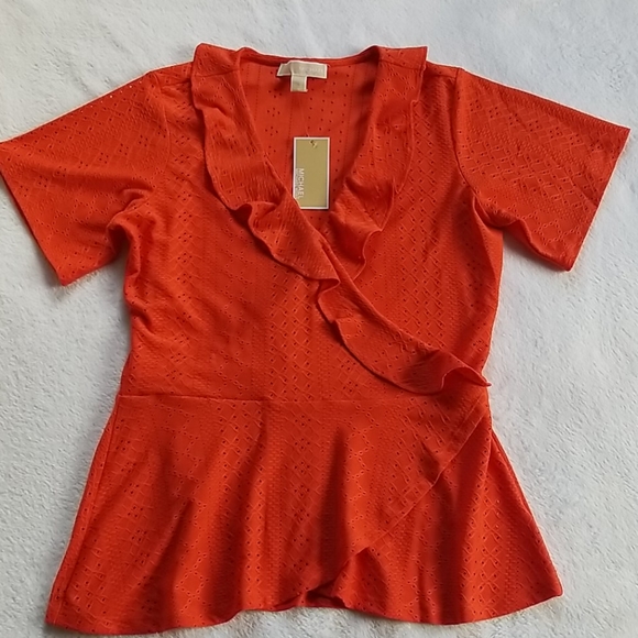 MICHAEL Michael Kors Tops - Michael Kors Burnt Orange Flowy Blouse